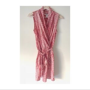 Rust Abstract Print Dress